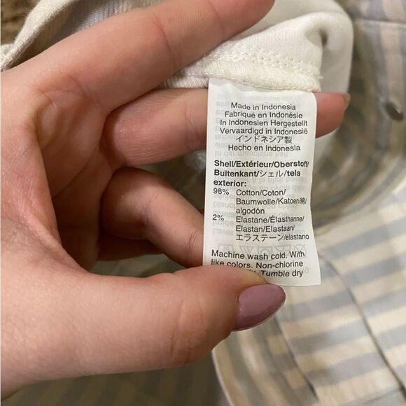 Madewell Stretch A-Line Mini Skirt in Pompano Stripe: Button-Front size 28 - Picture 12 of 14